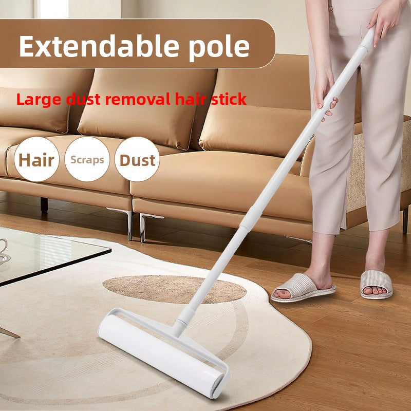 Long-handled lint roller, pet hair remover, hair and dust remover for bed and floor, dust roller, lint roller brush