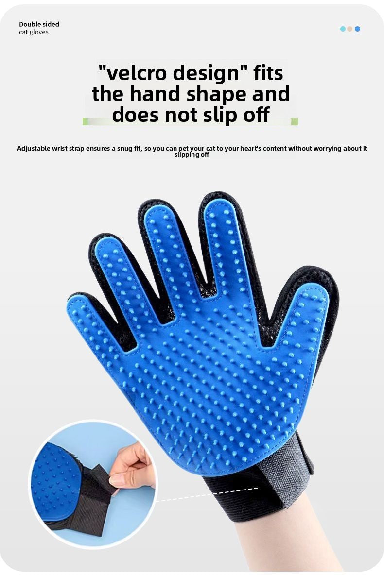Pet Hair Removal Glove, Double-Sided Grooming Glove for Removing Loose Hair, Specialized Pet Cleaning Tool