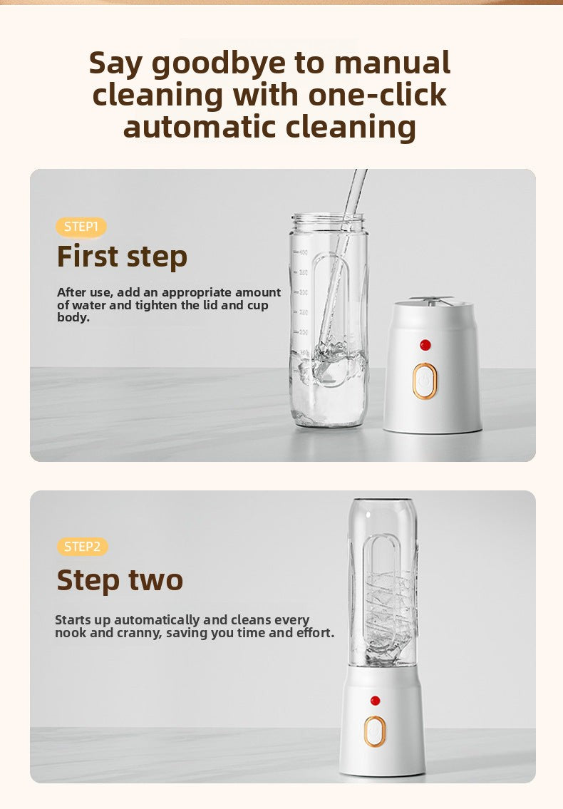 New portable rechargeable small juice blender for cross-border use, suitable for baby food, ice crushing, and home use, multifunctional juice maker and juice cup