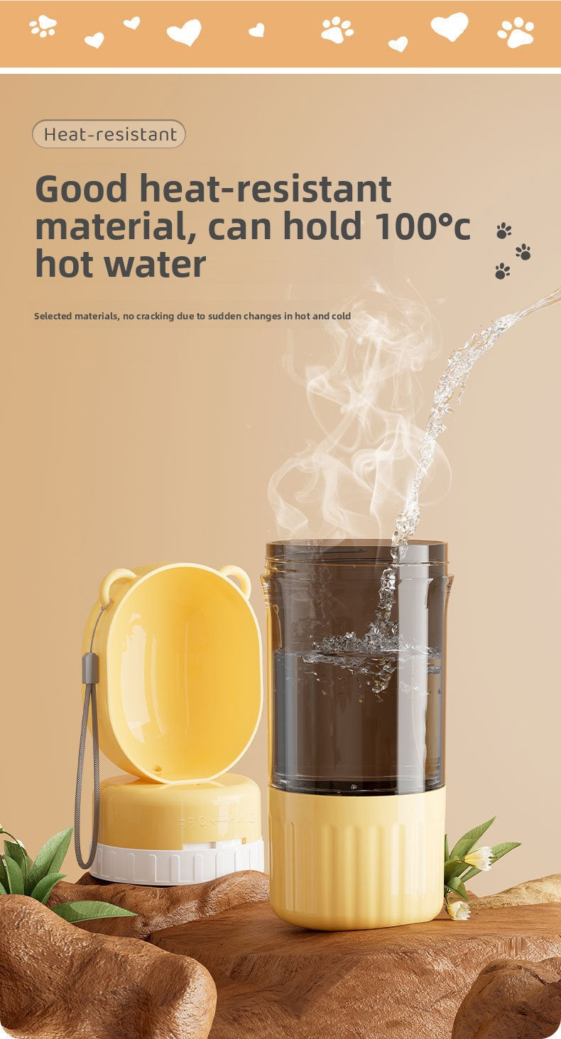 Dog Outing Water Cup Portable Drinking Water Apparatus Dog Kettle Pet Portable Cup Puppy Outdoor Drinking Water out Water Feeding