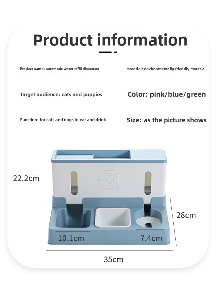 House-style pet cat automatic water dispenser and dog feeder, integrated water feeder, custom pet supplies for dogs