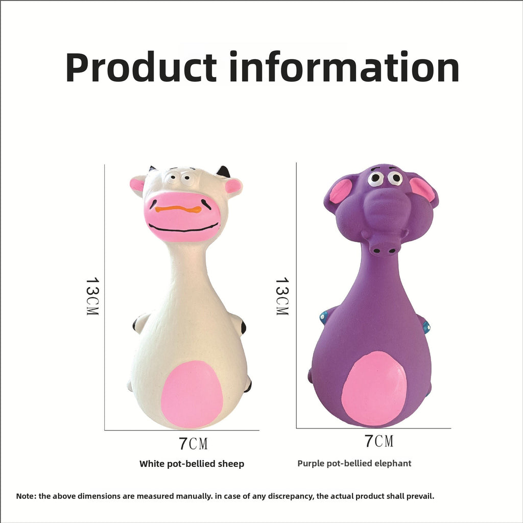 Directly from the manufacturer: pet latex sound toy, dog toy, big-bellied white cow, brown dog