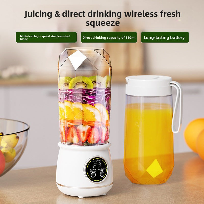New Cross-Border Digital Display Juicer for Home Use with Ice Crushing Function USB Rechargeable Portable Juicer Outdoor Travel Cup