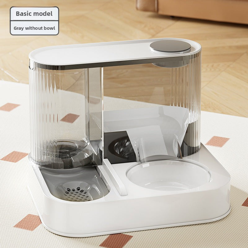Automatic Cat Water and Food Feeder, Integrated Transparent Visible Cat Food Bowl, Cat and Dog Bowl Feeder, Pet Water Dispenser