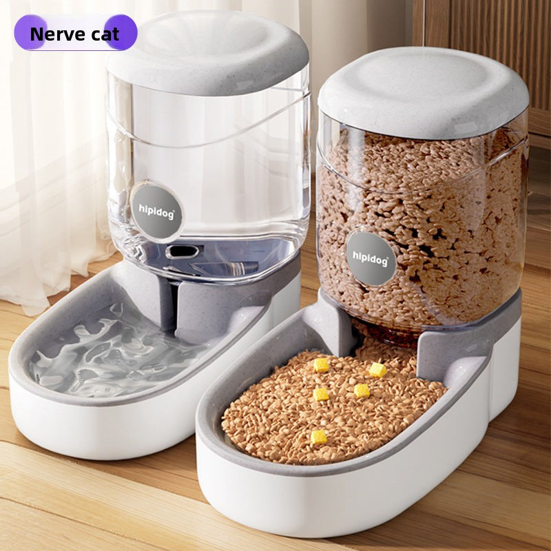 Cross-border automatic dog water dispenser, cat water dispenser, large-capacity feeder, dog bowl set combination pet supplies