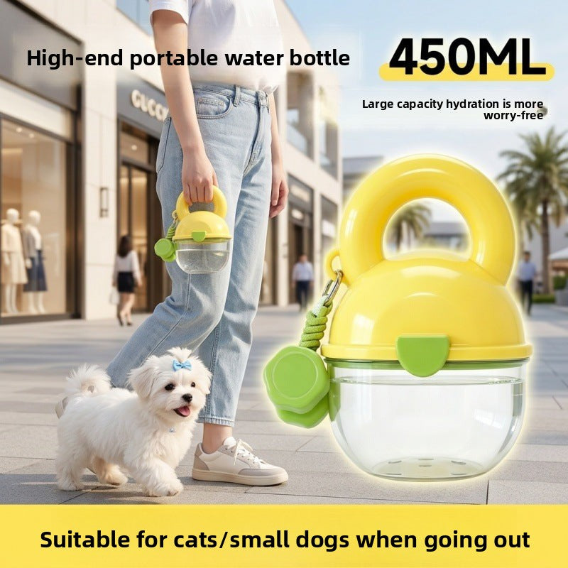 Pet travel water bottle, portable drinking cup for small and medium-sized dogs, portable outdoor water dispenser for dogs, puppy water dispenser
