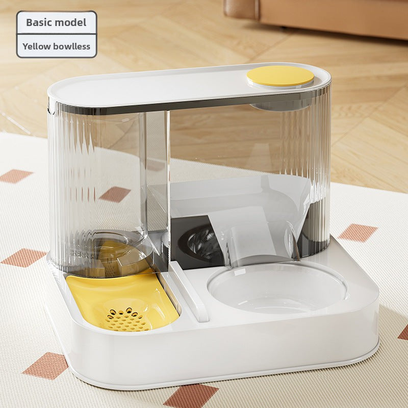 Automatic Cat Water and Food Feeder, Integrated Transparent Visible Cat Food Bowl, Cat and Dog Bowl Feeder, Pet Water Dispenser