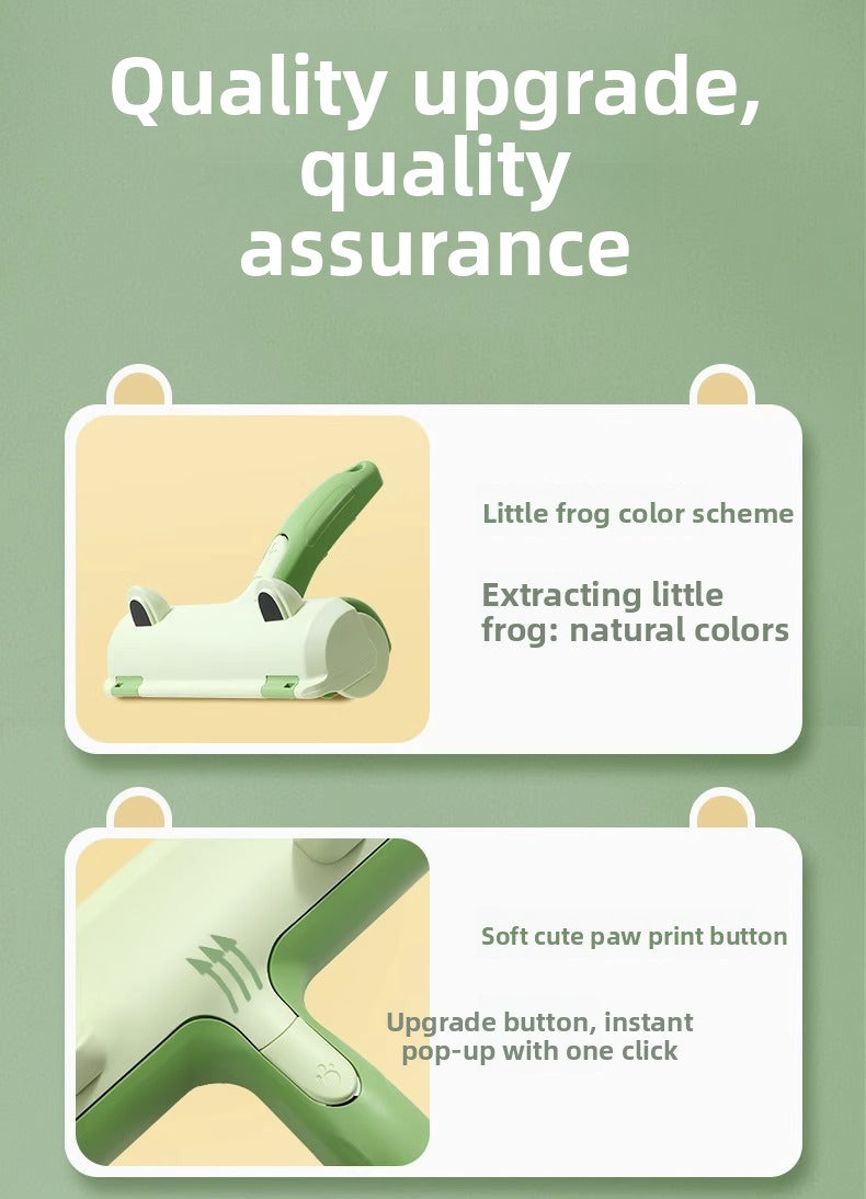 Cat hair removal roller brush, hair removal cleaning tool, pet cat and dog carpet and sofa hair scraper, little frog hair remover
