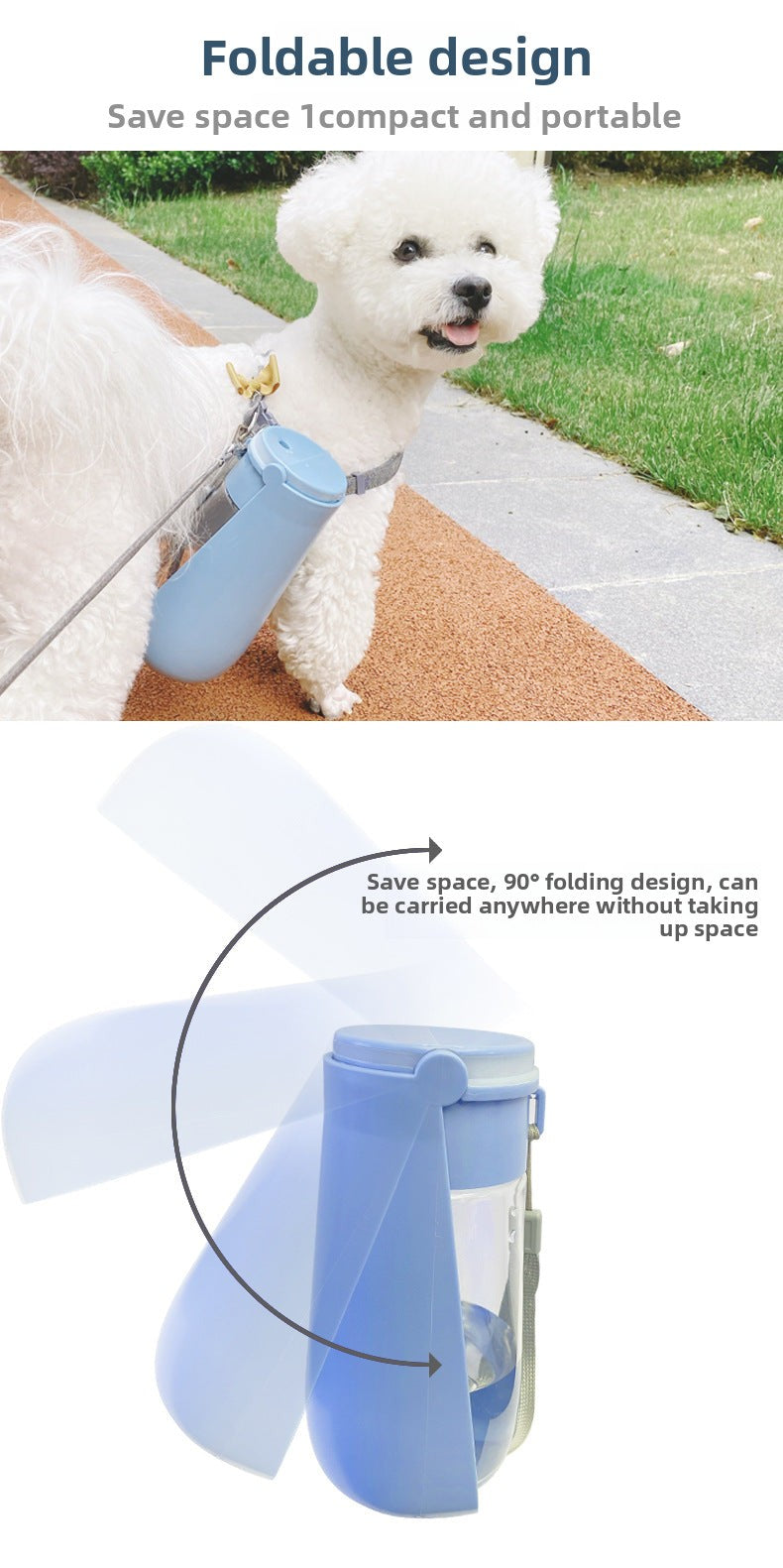 Pet water cup, portable cup, water feeder, foldable water cup, dog outdoor drinking cup, portable flip-top pet cup