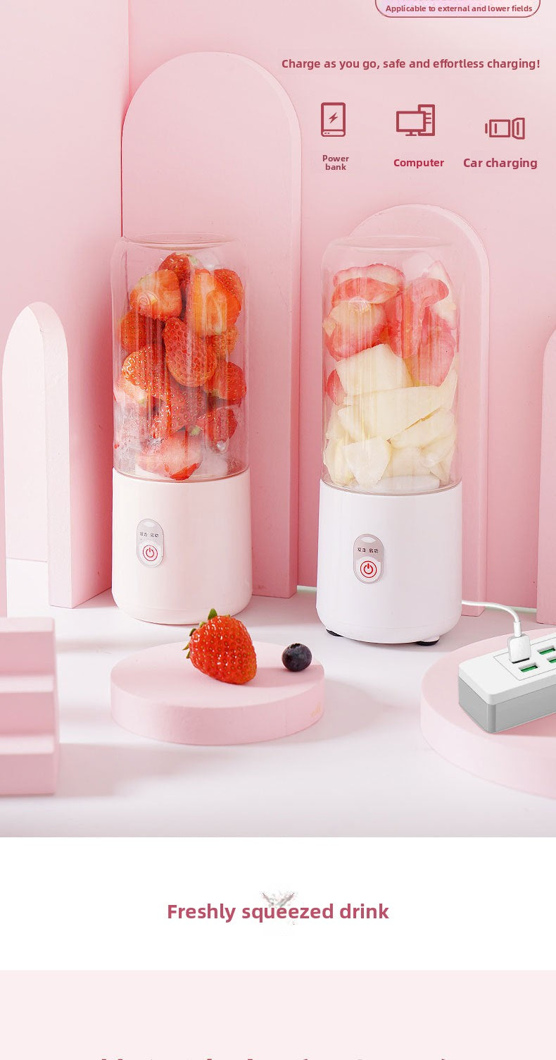 Mini Juicer Cup500ml Household usb Rechargeable juice blender, small portable juicer, cross-border gift delivery