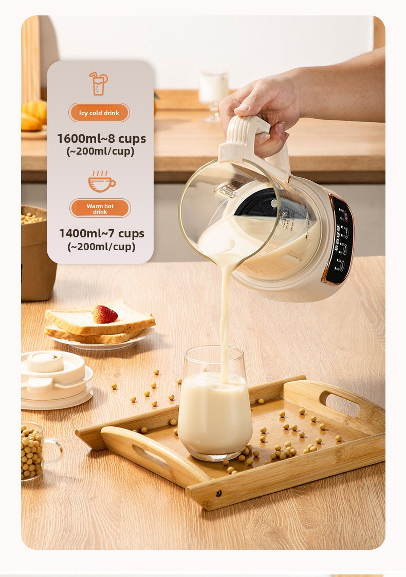 Fully automatic intelligent blender, small mini soy milk maker for home use, low-noise, residue-free, no-filter juicer, wholesale