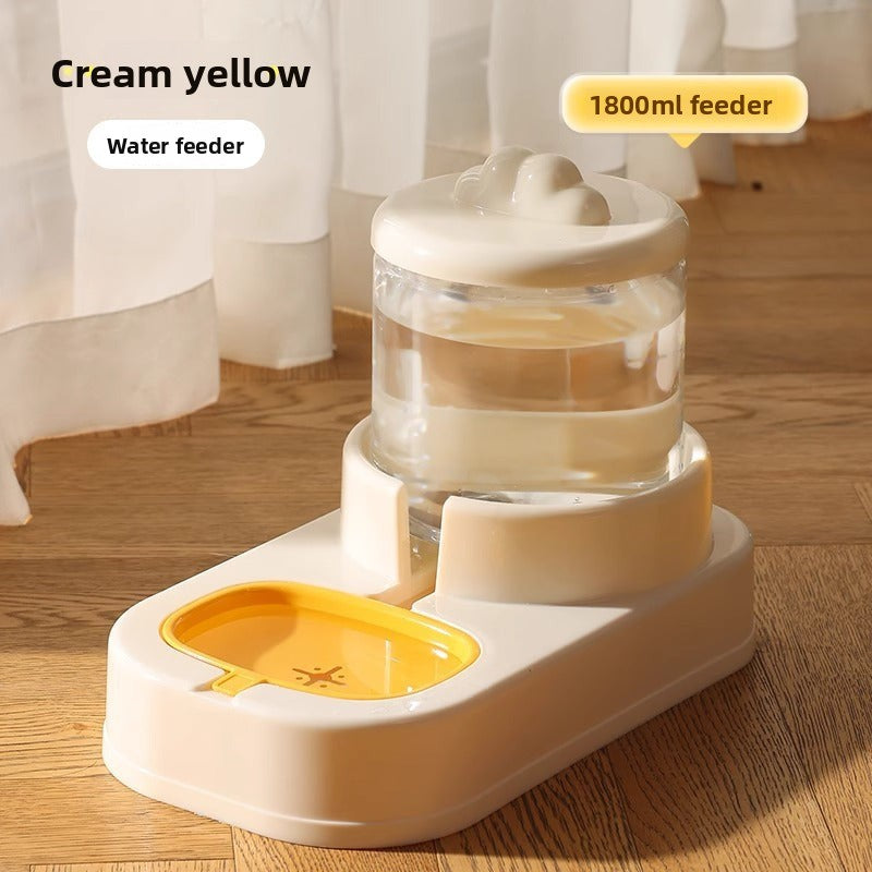 Cat water dispenser, automatic feeder, wireless, non-electric, automatic feeding and drinking, non-wet mouth pet supplies